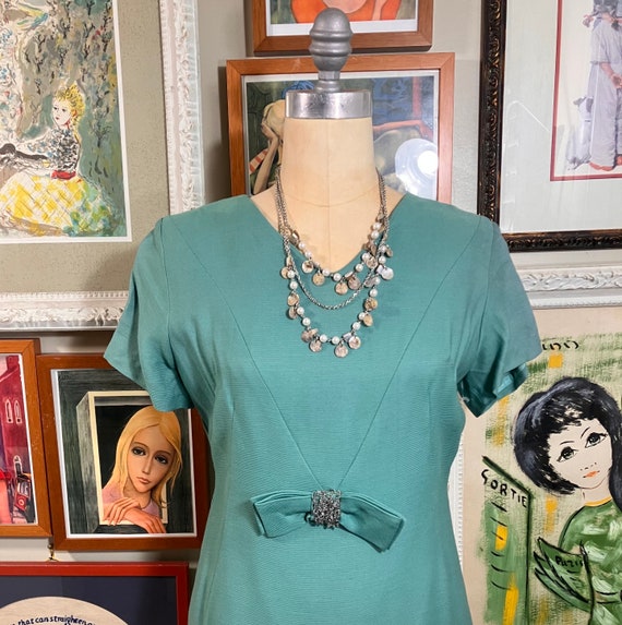 Jodel 1960's Pale Green Wool Dress - image 1