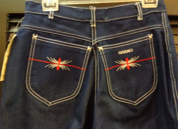 Gitano Late 1970's Ladies Blue Denim Jeans