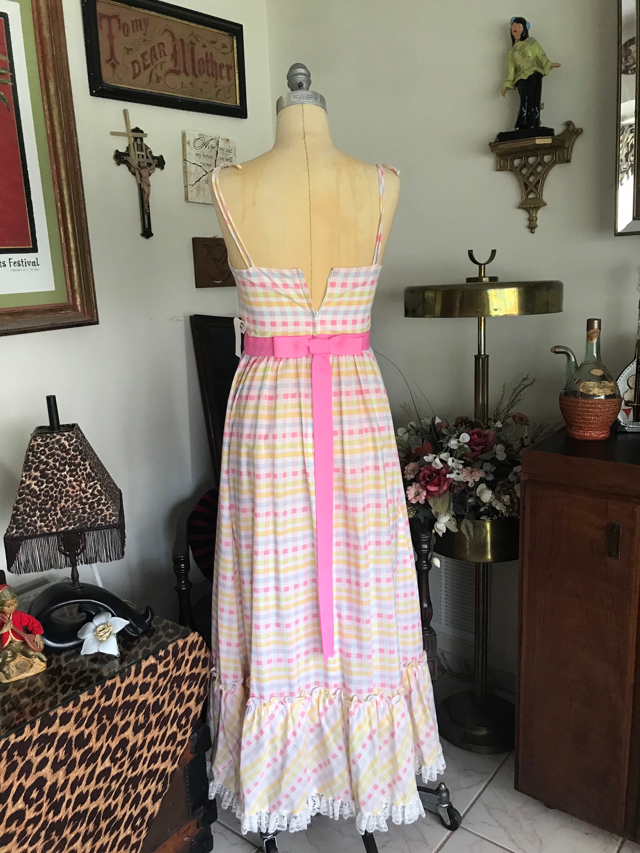 Pastel gingham dress hot sale