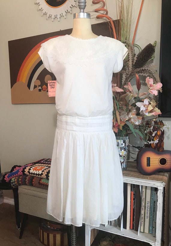 Gunne Sax 1980s Drop Waist Dress - image 2