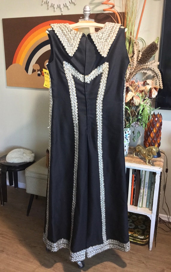 1960's Custom Tailored Black Evening Jumpsuit - image 4