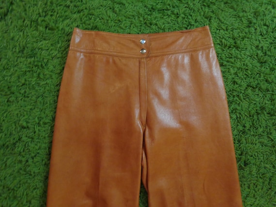 1970's Leather High Waist Bell Bottom Ladies Pants