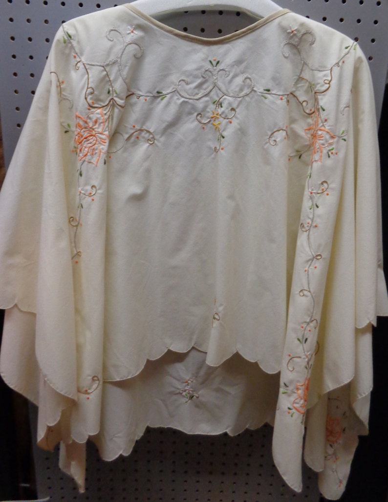 1970's Poncho Embroidered image 3