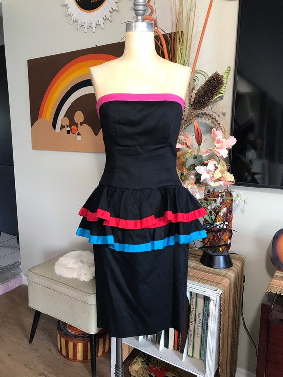 Julie Duroche’ 1980s Strapless Dress and Bolero - image 3