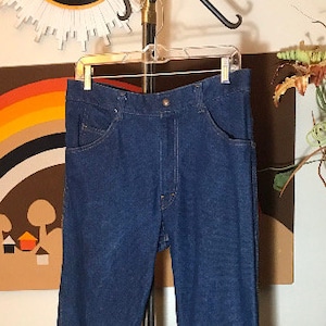 Diamond Double U 1970&#39;s Unisex Blue Denim Jeans