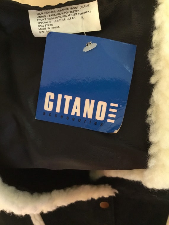 Gitano 1980’s Unisex Black Suede Vest-NWT - image 6