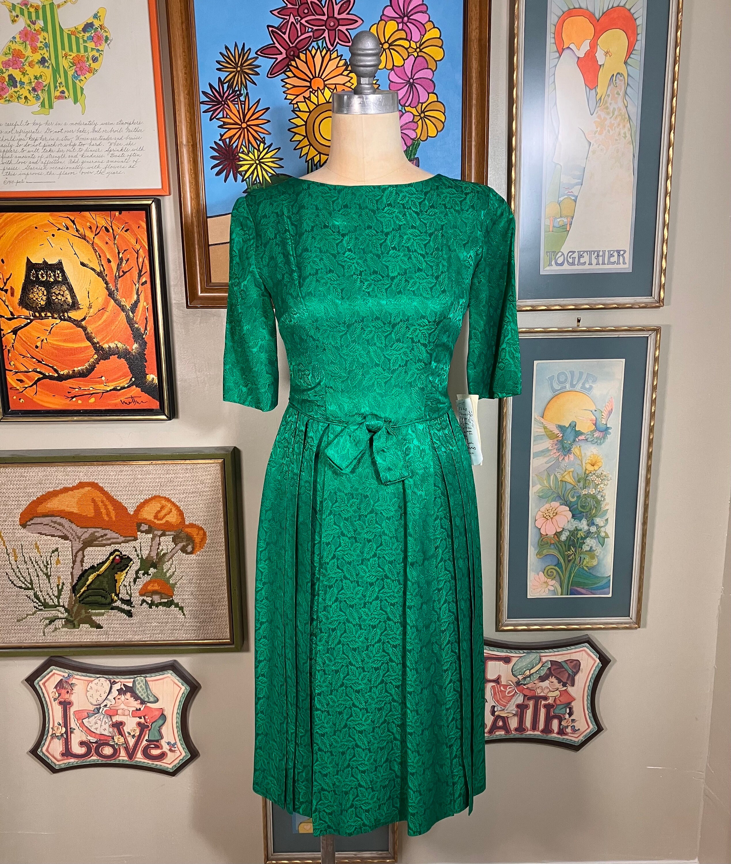 Green Minimalist Pleated Wool Skirt 3249 Green Minimalist Pleated Wool Skirt 3249