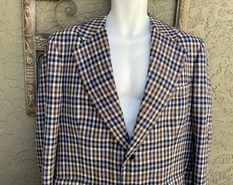 Austin Reed 1970’s Men’s Wool Plaid Sports Jacket