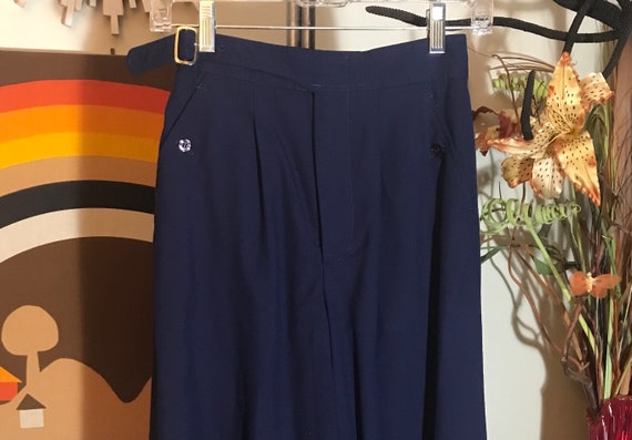 Sir for Her 1970’s Women’s Navy Belted Gauchos - image 1