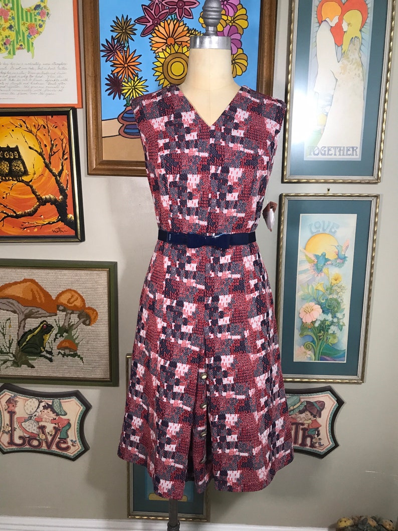 1970's Double Knit Polyester Dress image 2