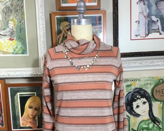 Coolidge Corner 1970’s Women’s Cowl Neck Top - image 1