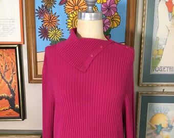 Worthington 1980s Women’s Turtleneck Ribbed Sweater