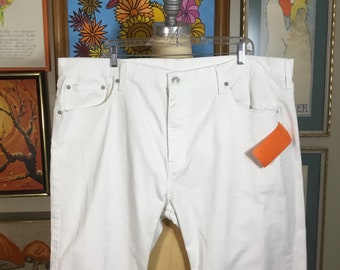 Levi Strauss 569’s 1980’s Red Tab White Denim Jeans (large)