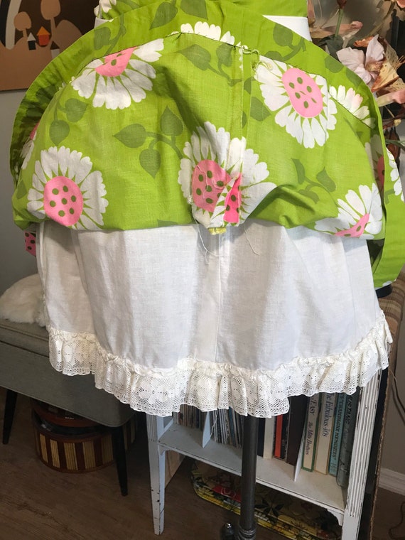 1960s Floral Cotton Skirt - image 4