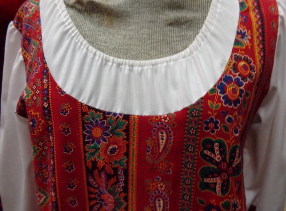 1970s Bohemian Peasant Dress