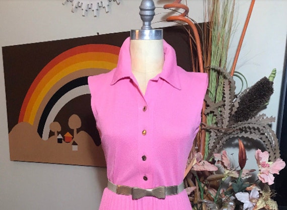 open lace back dress All The Right Words Pink Knit Cinched Waist Mini Dress main image 1
