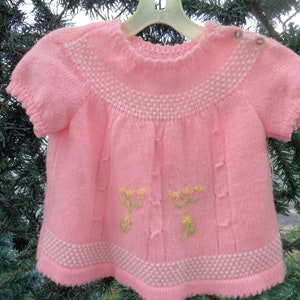 1960s Toddler&#39;s Pink Sweater Dress
