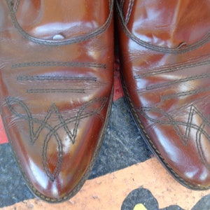 Bloomingdale's 1980's Brown Leather Italian Boots image 3