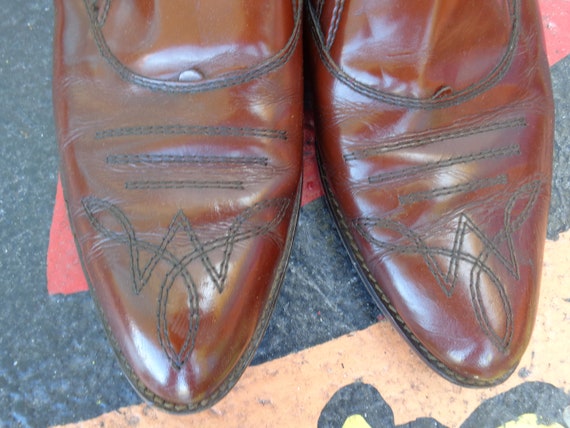 Bloomingdale's 1980's Brown Leather Italian Slip … - image 3