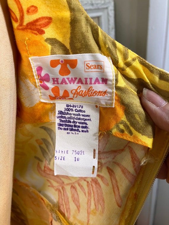 Sears Hawaiian Fashions 1970's Hawaiian Floral Pr… - image 5