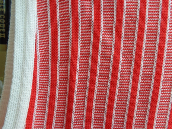 Wahls Sweden Sweater Vest 1980's Red & White Stri… - image 4