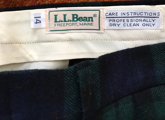 L L Bean 1970s Ladies Plaid Slacks - image 5