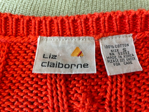 Liz Claiborne 1980’s Women’s Orange Sweater Vest - image 5