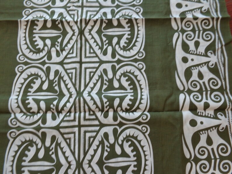 VINTAGE 1980/'s Tiki Print Marmeiko Type Fabric available