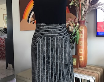 1940's Vintage Pencil Skirt Ladies Chevron Tweed