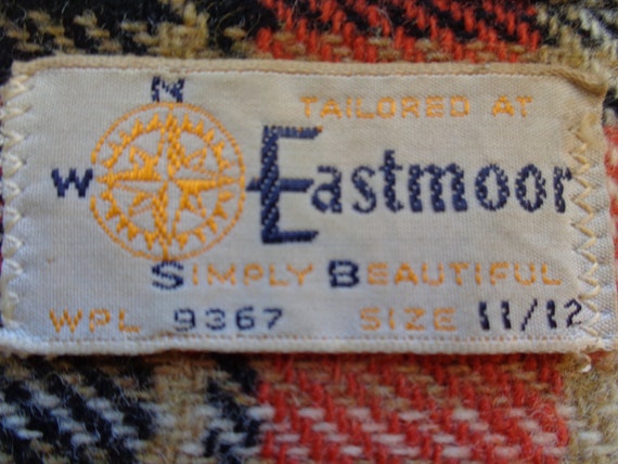 Eastmoor 1970's Wool Vest Burnt Orange, Beige and… - image 7