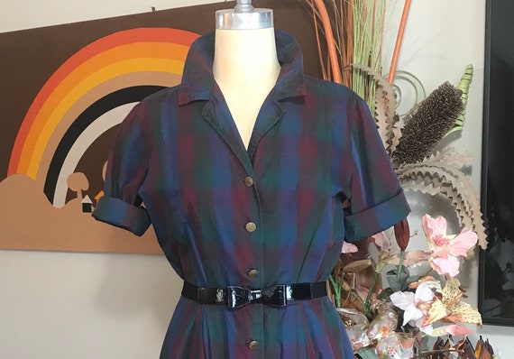 J. Harlan Original 1950s Plaid Dress - image 1