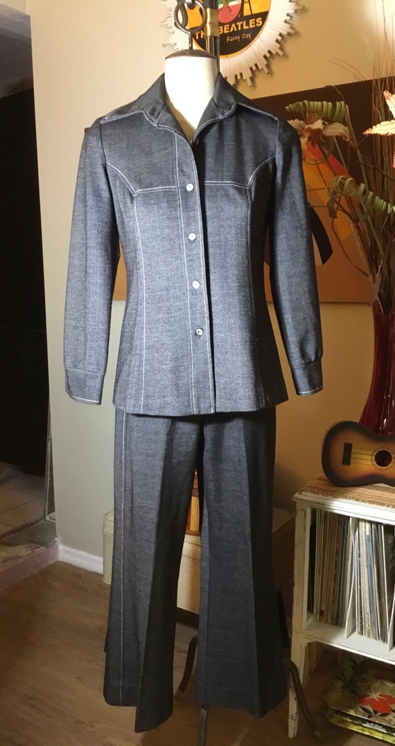 Bodin Knits 1970's Ladies Pants Suit - image 2