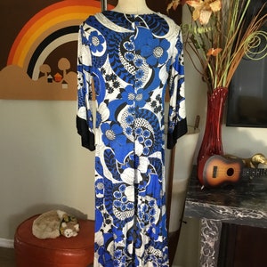 1960's Op Art Floral Print Jumpsuit image 3