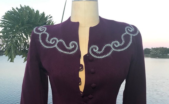 Cartwright Original 1940's Ladies Plum Short Jacke