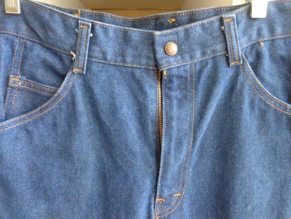Diamond Double U 1970's Unisex Blue Denim Jeans