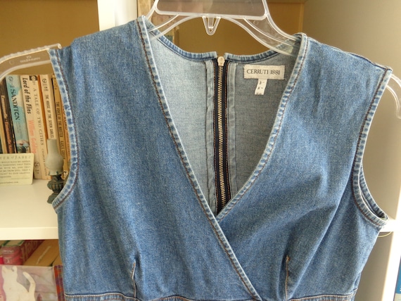 Cerruti 1881-1980's Blue Denim Dress/Jumper