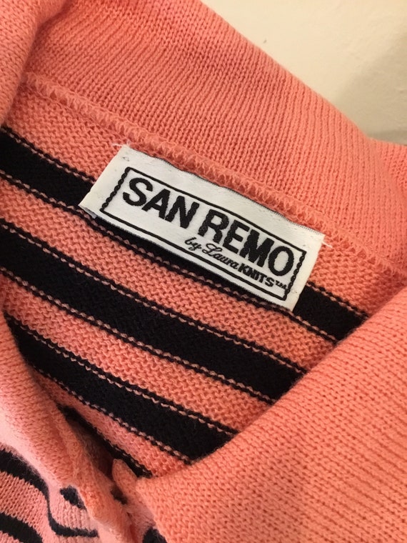 San Remo by Laura Knits Ladies 1980’s Striped Car… - image 5