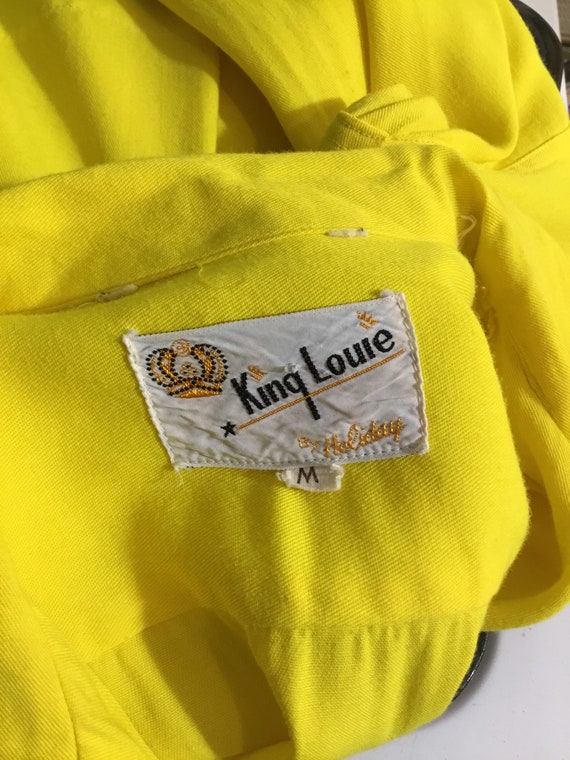 King Louie 1950’s Bright Yellow Bowling Shirt-Bru… - image 7