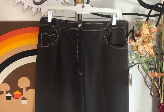 1970's Polyester Slacks Ladies Brown