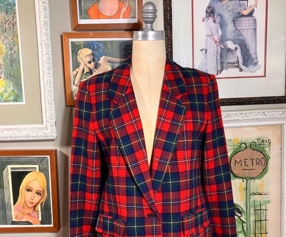 Pendleton 1960’s Virgin Wool plaid blazer - image 1