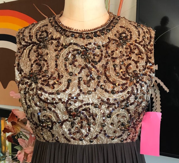 Malcolm Starr 1960s Full Length Silk, Lurex and Be
