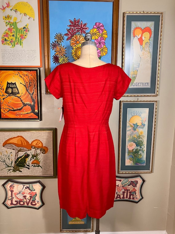 Famous Fashions 1960's Classic Red Dress - image 3