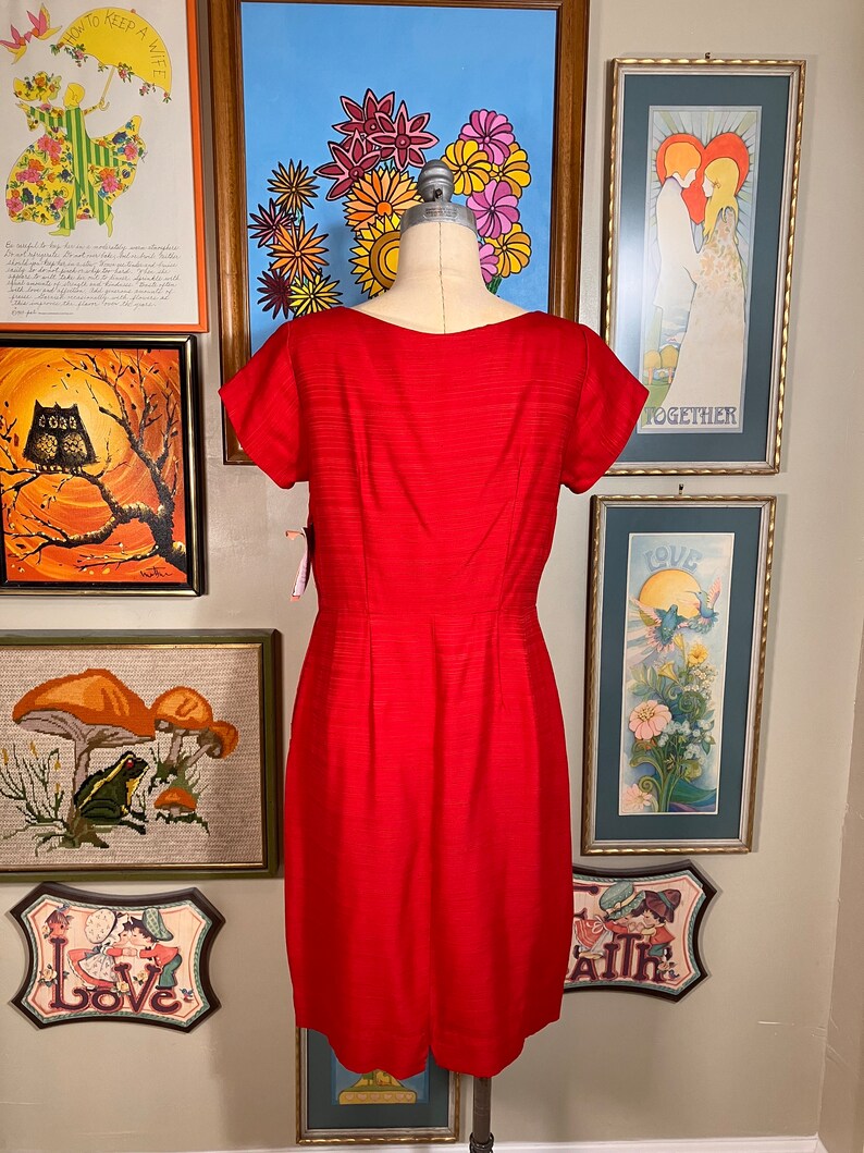 Famous Fashions 1960's Classic Red Dress image 3