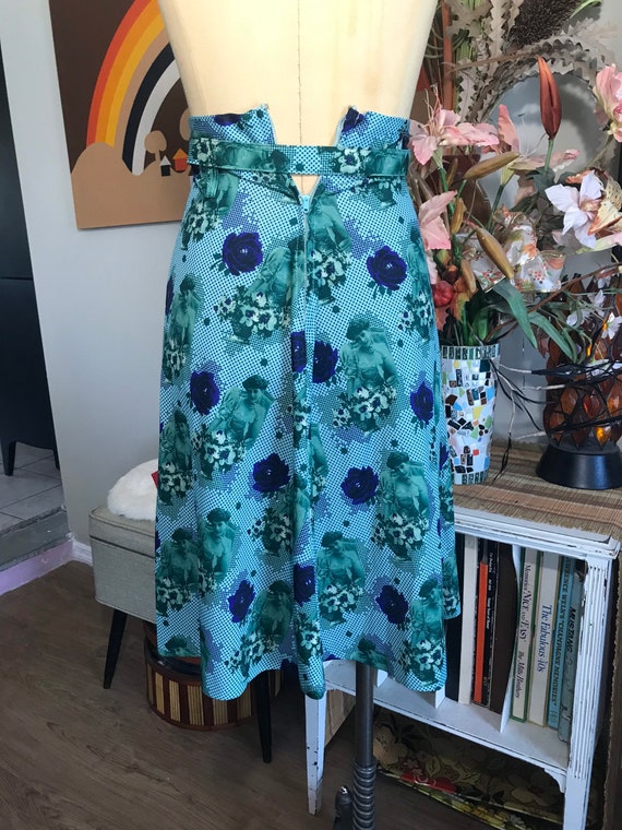 1970s Polyester A Line Skirt - image 3