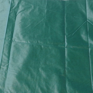 FABRIC! 4-1/2 Yards Duralee Fabrics 1980s- Dark Green Vinyl Type Leaf and Dot