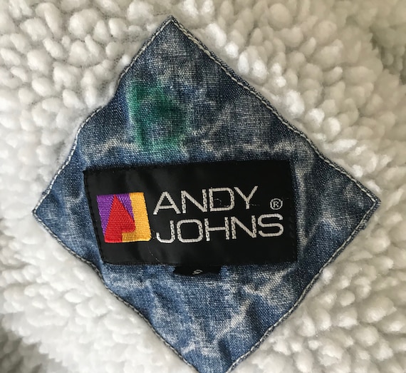 Andy John’s 1980s Acid Wash Denim Sherpa Coat - image 9