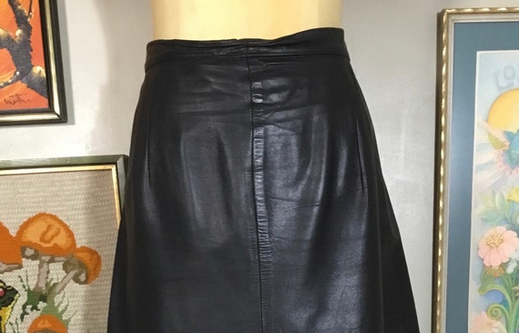 Northside Fashions 1980’s Black Leather Skirt - image 1