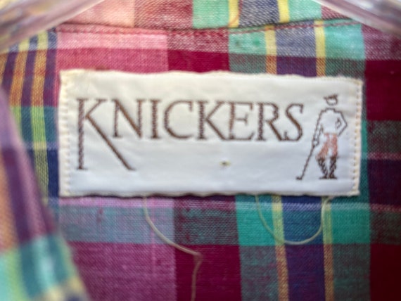 Knickers 1980’s Men’s Madras Shirt - image 5