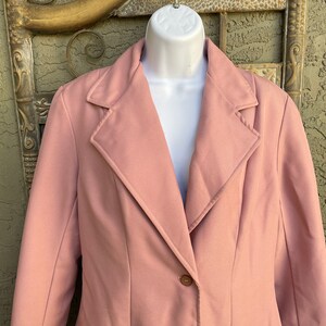Unzarra 1970’s Ladies Vintage Mauve Polyester Blazer