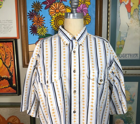 Sero 1980’s Men’s Large Short Sleeve Shirt